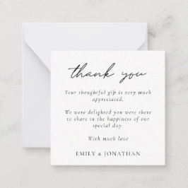 Mini Size| Minimalistische Text Foto Hochzeit Viel Mitteilungskarte