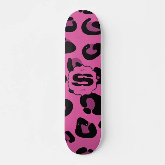 Mini skateboard de Cheetah Léopard Rose (Devant)