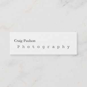 Mini Skinny Photographie tendance Carte de visite blanc