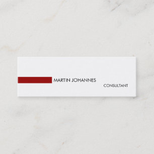 Mini Slim mince Carte de visite rouge noir blanc élégan