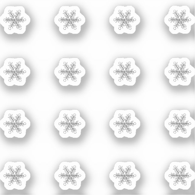 Mini Snowflake Stickers Aufkleber (Vorderseite)