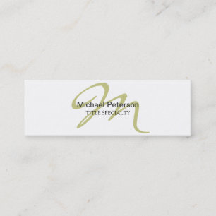 Mini Sophisticated Script Monogramme Carte de visite ma