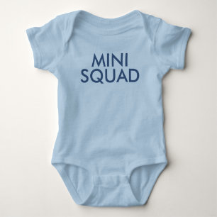 Mini Squad Niedlich Blue Boy Slogan Bodysuit Baby Strampler