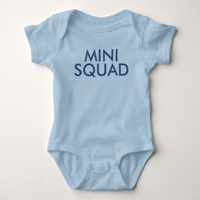 Mini Squad Niedlich Blue Boy Slogan Bodysuit Baby Strampler (Vorderseite)