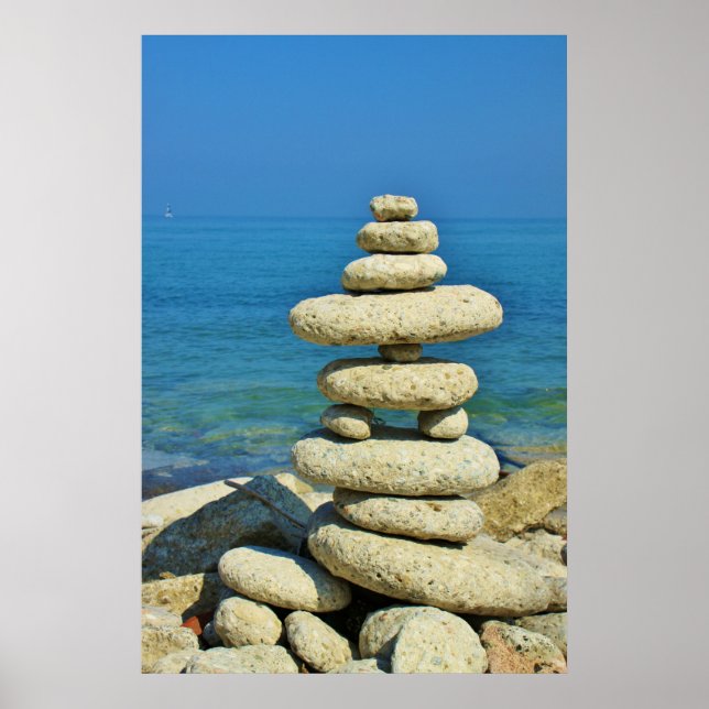 Mini Stone Stack Design Poster (Vorne)