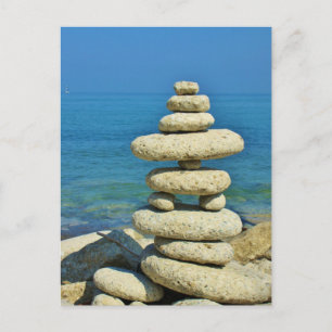 Mini Stone Stack Design Postkarte