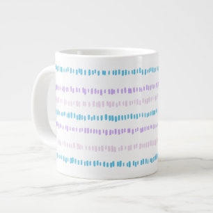 Mini Strokes Muster Türkis Lila rosa Jumbo-Tasse