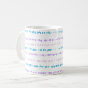 Mini Strokes Muster Türkis Lila rosa Kaffeetasse