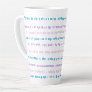 Mini Strokes Muster Türkis Lila rosa Milchtasse