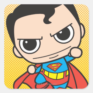 Mini Superman Fliegen Quadratischer Aufkleber