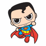 Mini Superman Flying Freistehende Fotoskulptur<br><div class="desc">Japanische Spielzeug-Chibi-Gerechtigkeitsliga</div>