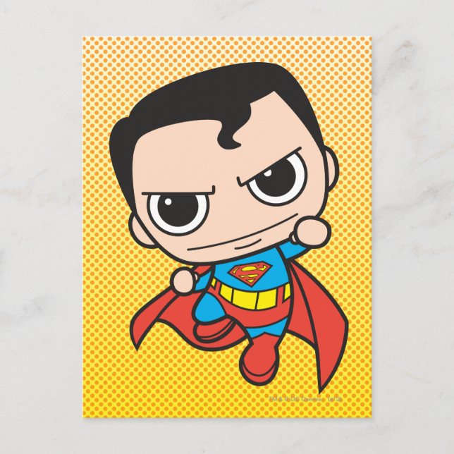 Mini Superman Flying Postkarte (Vorderseite)