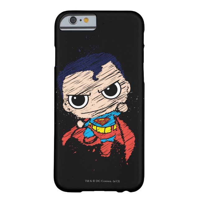 Mini Superman Sketch - Fliegen Case-Mate iPhone Hülle (Rückseite)