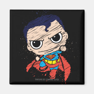 Mini Superman Sketch - Fliegen Magnet