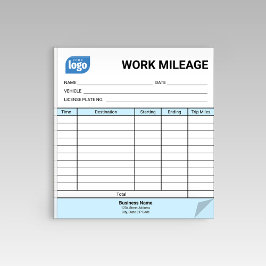 Mini-Tagesarbeitskilometer-Logblatt-Notizblock Notizblock