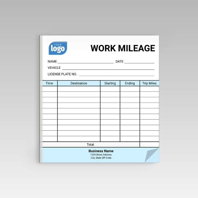 Mini-Tagesarbeitskilometer-Logblatt-Notizblock Notizblock (Von Creator hochgeladen)