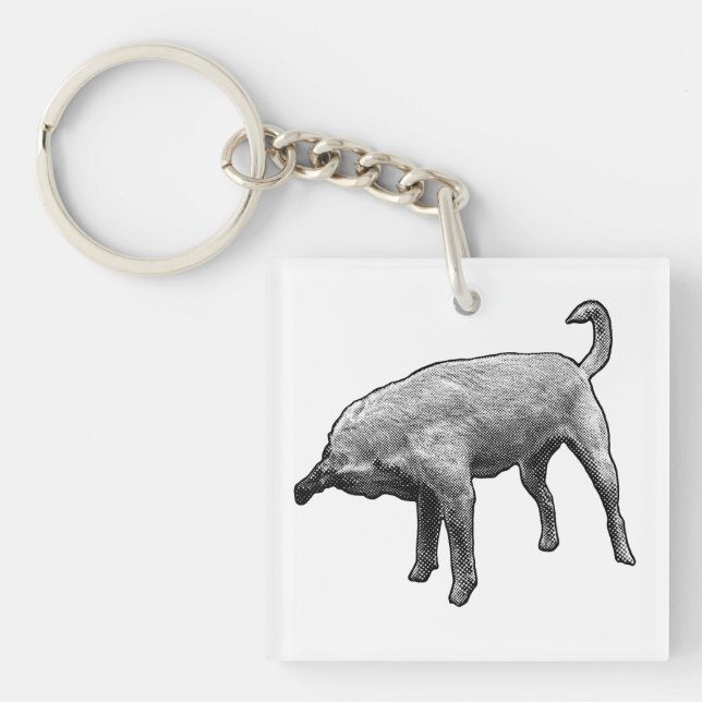Mini Terrier Turnabout Schlüsselanhänger (Vorderseite)