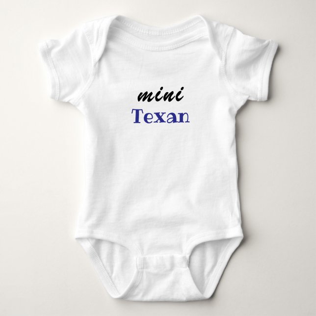 Mini Texan, Baby Duschgeschenk, Mädchen, Junge, Un Strampler (Vorderseite)
