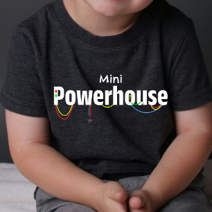Mini Tiny Baby Powerhouse Funny T - Shirt DP7