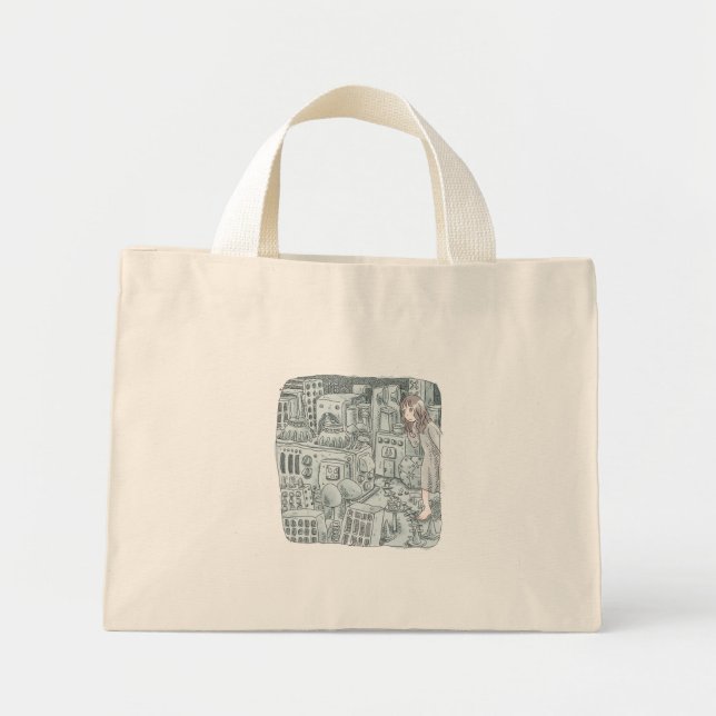 MINI TOTE BAG さ な む じ い 灰 色    (Devant)