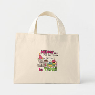Mini Tote Bag 2e t-shirts et cadeaux d'anniversaire Kitten