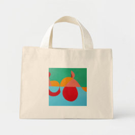 Mini Tote Bag Abstract Treble Clef Tiny Tote