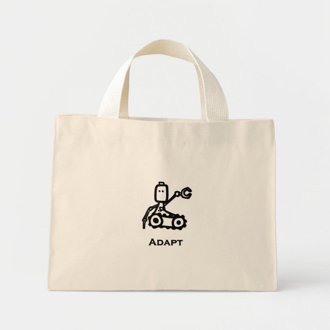 Mini Tote Bag Adaptateur Bot de l'ingénieur (Devant)