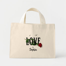 Mini Tote Bag Amour - Valentine Day Positivity Rose moderne