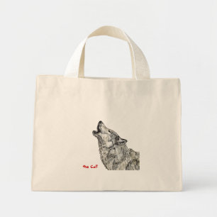 Mini Tote Bag bagage de loup hurlant