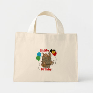 Mini Tote Bag Baril des singes 4e anniversaire