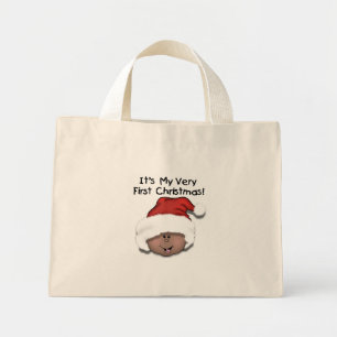 Mini Tote Bag Bébé afro-américain 1er Noël