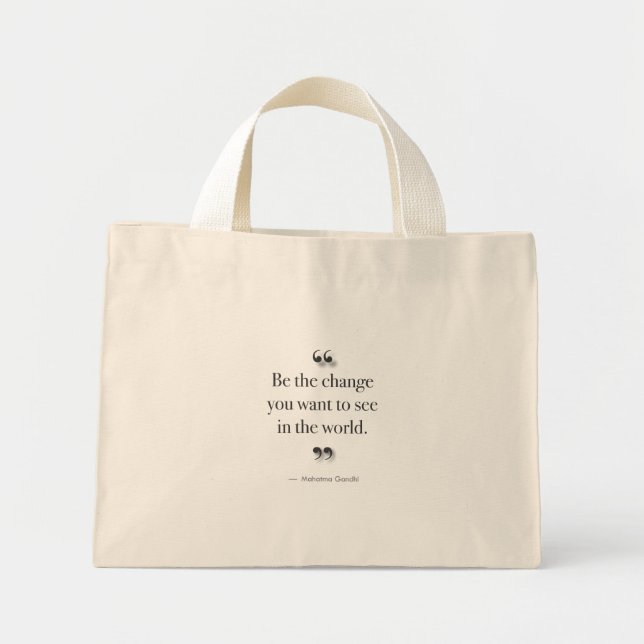 Mini Tote Bag BeTheChange (Devant)