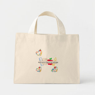 Mini Tote Bag Bienvenue à nouveau dans les Fournitures Scolaires