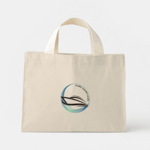 Mini Tote Bag Bleu Marine Ancre nautique club bateau marina