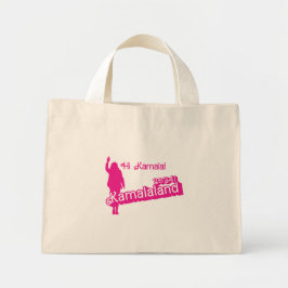 Mini Tote Bag "Bonjour Kamala" - Minuscule Fourre-tout (slogan B