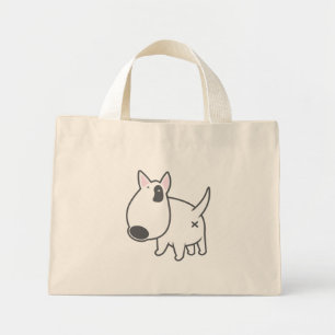 Mini Tote Bag Bull Terrier - bully_illu_bruno_3c