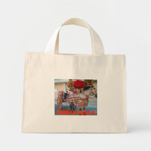 MINI TOTE BAG CARRETTO, SICILIA BELLA