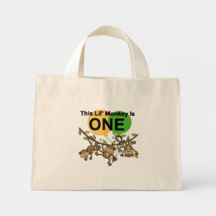 Mini Tote Bag Chandails et cadeaux 1er anniversaire des singes