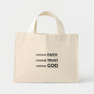 MINI TOTE BAG CHOISISSEZ FOI, CHOISISSEZ CONFIANCE, CHOISISSEZ D
