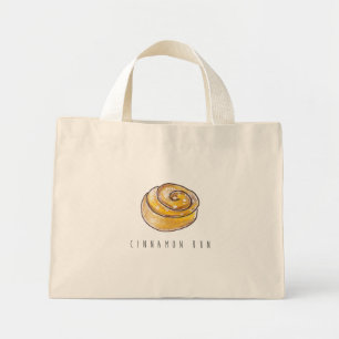 Mini Tote Bag Cinnamon Bun swedish Kanelbulle Funny 