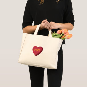 Mini Tote Bag Conception de typographie maman, texte d'art de ci
