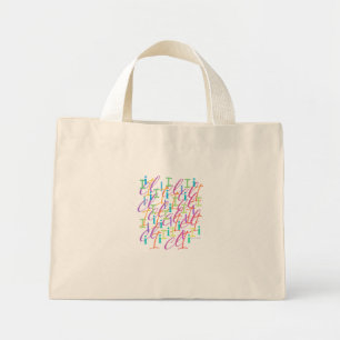 Mini Tote Bag Confettis de lettres "I"