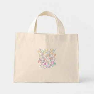 Mini Tote Bag Confettis en forme de lettre "H"
