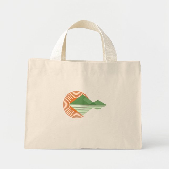 Mini Tote Bag Coucher de soleil dans la vallée (Devant)