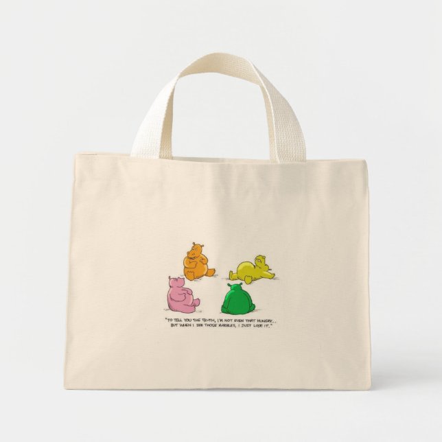 Mini Tote Bag Des hippopotames affamés ! - Minuscule Fourre-tout (Devant)