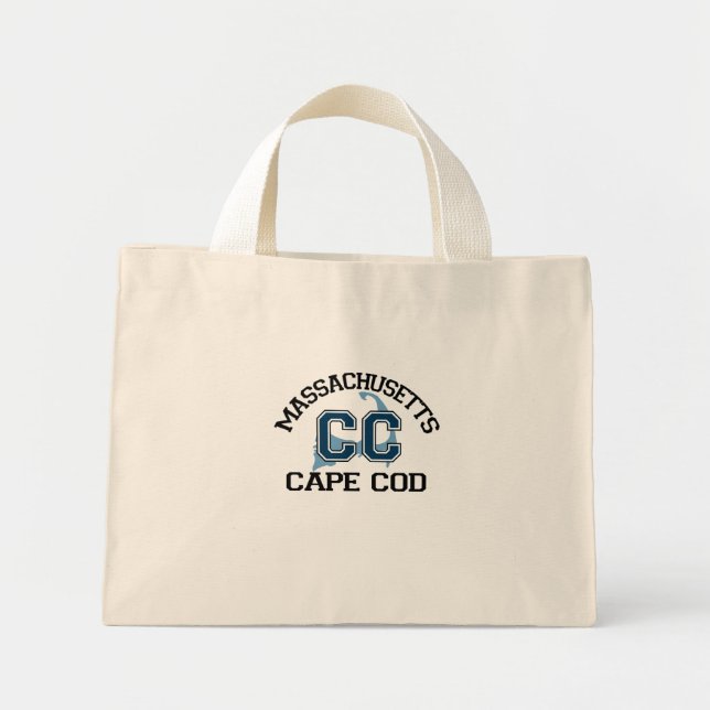 Mini Tote Bag Design "Varsity" de Cape Cod. (Devant)