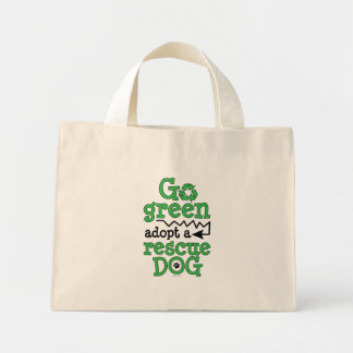 Mini Tote Bag Devenez écolo, adopter un chien secouru