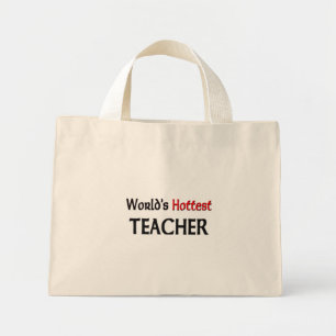 Mini Tote Bag Enseignant le plus chaud au monde
