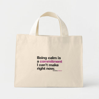 Mini Tote Bag Être calme, c'est...Sac fourre-tout