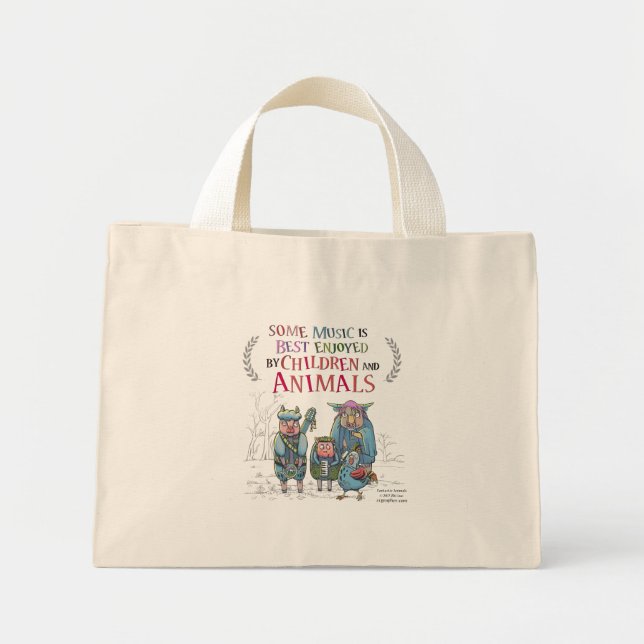 Mini Tote Bag Fantastique bande d'animaux Mini (Devant)